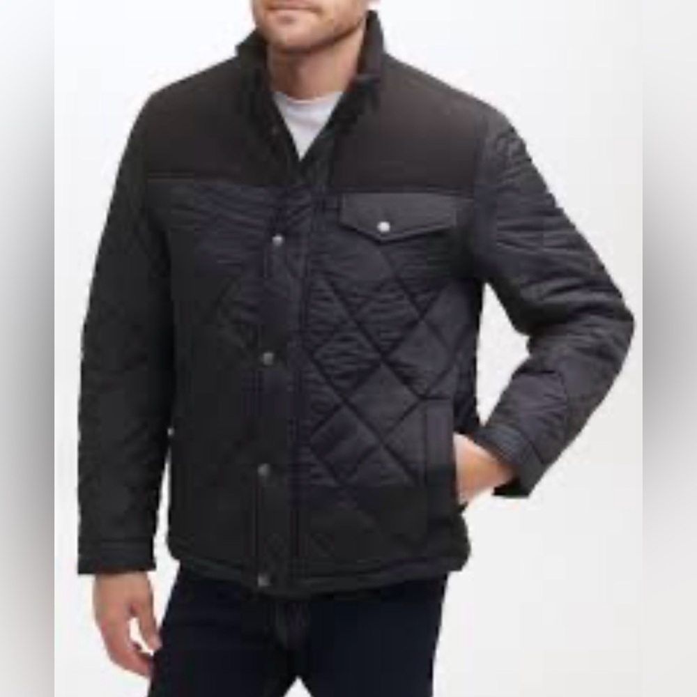 NWT💥Cole Haan Men's Black Quilted Jacket, small